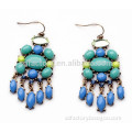 Vintage Beautiful Gem Blue Stone Dangle Earring,Fashion Bead Earring